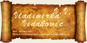 Vladimirka Vidaković vizit kartica